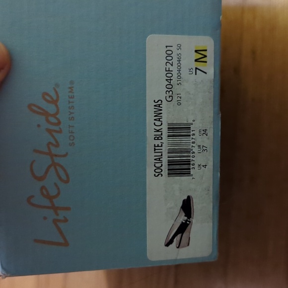 LIFE STRIDE NIB Socialite black wedge sandal 7 - Picture 4 of 9